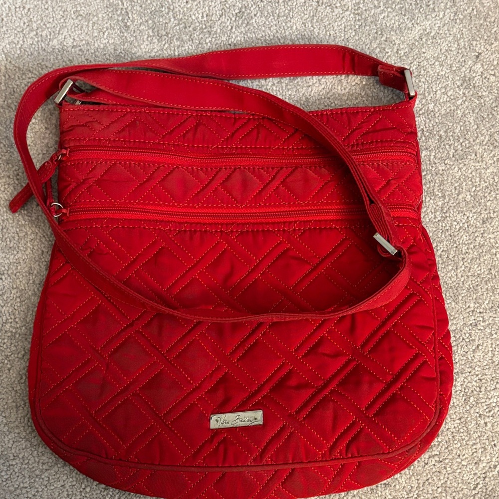 Red Quilted Shoulder Bag